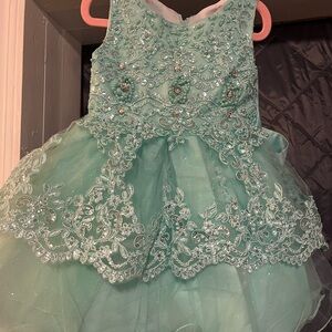 Charming Mint Green Kids Formal Dress